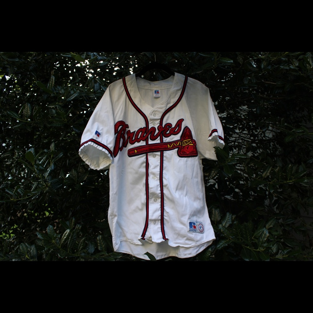 90’s Russell Atlanta Braves Home Jersey